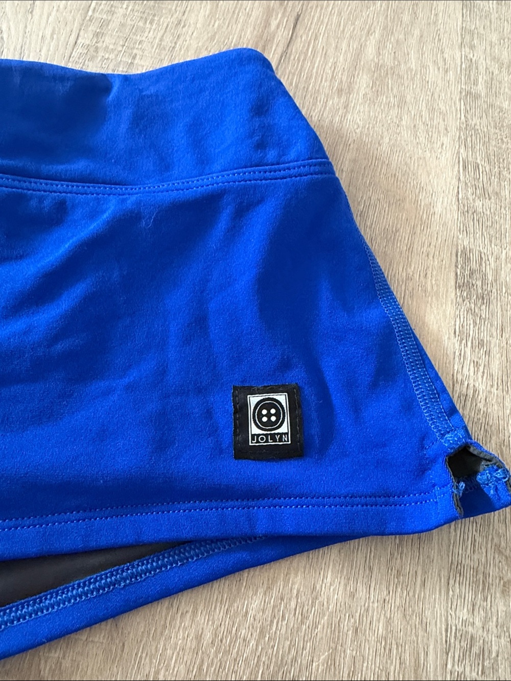 Jolyn clothing Electric Blue Women's Athletic Shorts swim bottoms size m - Picture 2 of 4
